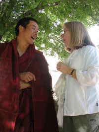 laughing with monk.JPG (95305 bytes)